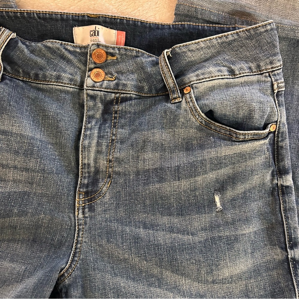 Cabi cinch straight leg cuffed jeans - size 16 - Picture 4 of 13